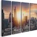 Artaza Canvas Schilderij Vierluik Londen Stad bij Zonsopgang - 80x60 cm - Canvas Print