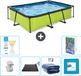 EXIT Toys EXIT Rechthoekig Lime Frame Zwembad - 300 x 200 x 65 cm - Inclusief Pomp - Solar Mat - Solarzeil - Vloertegels - 7-delig