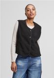 Urban Classics Buttoned Teddy Mouwloos jacket L Zwart