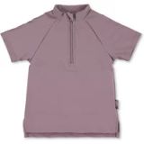 Sterntaler Zwemshirt met korte mouwen, zwemshirt van badmodestof, uv-shirt voor meisjes met uv-bescherming 50+ en ritssluiting, Rashguard baby en kinderen voor badplezier, lichtlila, 80 cm
