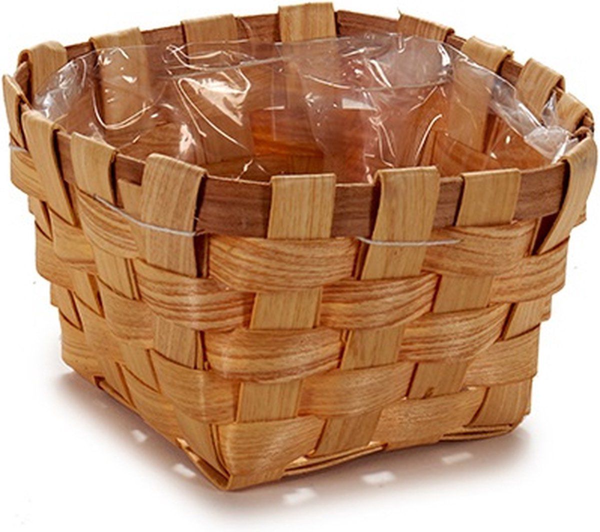Ibergarden Bloempot 18 x 18 x 9,5 cm Riet Naturel - Beige - Kunststof