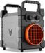 FUXTEC Radiateur soufflant FX-EH3, radiateur soufflant avec 2 niveaux de chauffage 1500W/3000W, thermostat, protection contre la surchauffe, compact et portable pour des pièces jusqu'à 90 m²