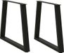 Pieds de table 2 pcs forme en V 80x(72-73,3) cm acier noir