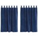 vidaXL Gordijnen 2 st donkerblauw 140 x 140 cm fluweel