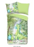 Muller Textiles Dekbedovertrek Groen Katoen 140x220 cm