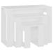 VidaXL Tables d'appoint 3 pcs bois traité blanc