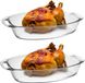 Marinex Plat de cuisson en verre borosilicaté - set de 2 - ovale - 3,2 et 4,2 litres - plat de service