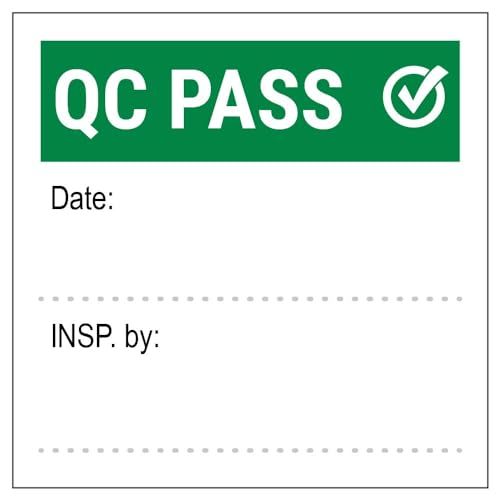 VSafety QC Pass Schrijven Op Groene Sticker - 51x51mm (Rol van 250)