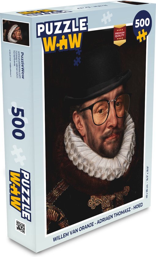 MuchoWow Puzzel Willem van Oranje - Adriaen Thomasz - Hoed - Legpuzzel - Puzzel 500 stukjes