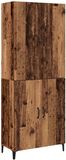 vidaXL Highboard - 2 stuks - Oud hout - 69,5 x 34 x 180 cm - Bewerkt hout