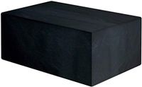 Bikain BI010PR-premium afdekking voor rechthoekige tafel en stoelen, waterdicht en extreem resistent, 89 x 320 x 190 cm, zwart