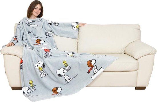 Kanguru 1124 Plaid - 140 x 180 cm - Grijs/Wit - Polyester