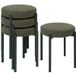 HOMCOM Set de 4 tabourets empilables, assise en mousse, 45 x 45 x 47,5