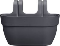 Elho Vibia Campana Easy Hanger M 36 - Jardinière avec crochets de suspension - 100% plastique recyclé - Ø 36.0 x H 26.5 cm - Anthracite