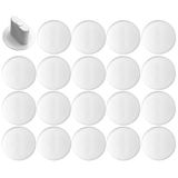 cyclingcolors 20 x afdekdoppen kunststof blinde boring 8 mm langwerpige stoppen blinde stop afdekking meubels, wit