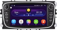 Happiq Autoradio met Bluetooth en CarPlay – Geschikt voor Ford Focus, S-Max, Mondeo, Galaxy, C-Max, Kuga – Compatibel met Apple en Android – Stereo – Navigatie – 1GB 16GB – 7 inch