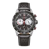 Citizen CA4717-06E Horloge - Leer - Zwart - Ø 40 mm