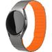 Samsung Bracelet silicone magnétique Samsung Galaxy Watch 6 Classic 47mm (gris/orange)
