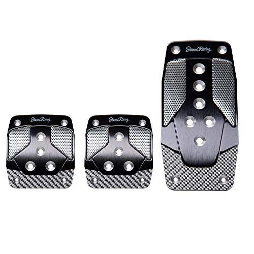 Simoni Racing Set Pedalen Carbon Shade - Zwart/Aluminium + Carbon - Handgeschakeld