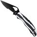 Spyderco Byrd Magpie BY25GPSBK Black 9Cr18MoV, Black White G10, partly serrated zakmes