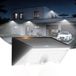 Smiling Shark WL-06L Solarlampen voor buiten, met bewegingsmelder, dubbele functie, led-wandlamp, 4 modi, IP65 waterdicht, superhelder, koudwit, voor tuin, terras, garage, 1 stuk
