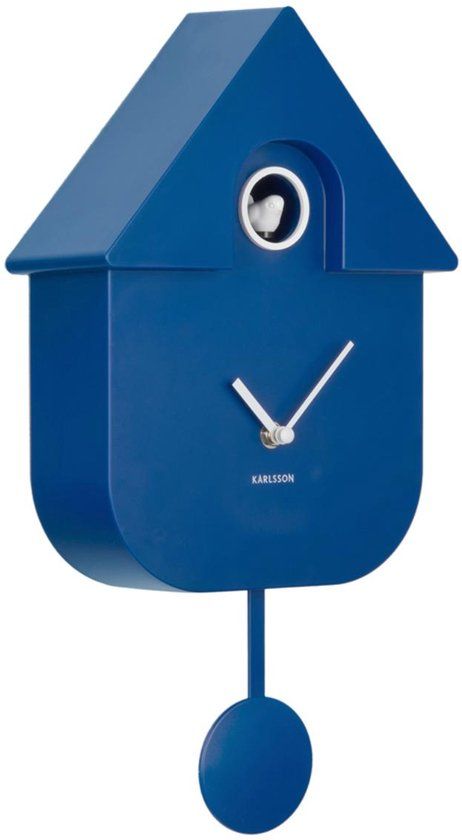 Karlsson Wandklok Modern Cuckoo Blauw