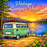 Vintage Camper Vans Vintage Camper Vans - Malbuch für Erwachsene: 35 entspannende Ausmalmotive rund um Reisen, Natur und Vanlife