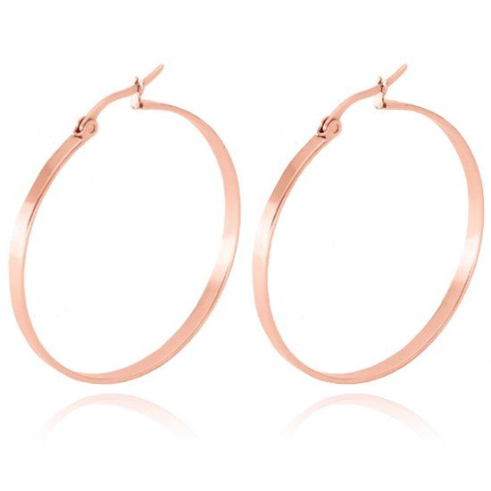 Cilla Jewels Dames oorringen Edelstaal Rose-50mm