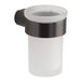 Gedy Pirenei tandenborstelhouder messing gesatineerd glas gun metaal