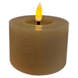 Mansion Atmosphere LED kaars oplaadbaar 7.5x5cm rustic sand