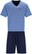 Hajo heren shortama blauw met driehoekjes