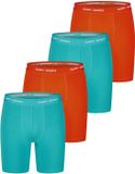 Happy Shorts Heren Boxershorts Met Lange Pijpen Boxer Briefs 4-Pack Neon Groen/Oranje - Maat M