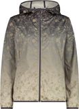CMP Vrouwen waterdichte jas met vaste capuchon, Beige/Bloemenprint/Grijs, XL