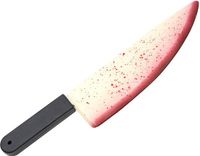 CHAKS Horror keukenmes/slagersmes - glow in the dark - met nep bloed - 50 cm