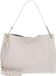 Coccinelle Leren Schoudertas Wallace Handbag Double Grainy Leather Lambskin White / Laurel Green Crème