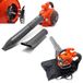 Mannaco 3-in-1 bladblazer, bladzuiger en shredder met 1 pk en 26ccm benzineaandrijving, inclusief 50L opvangzak