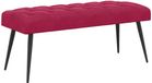 vidaXL Canapé avec boutons touffetés Rouge vin 110 x 40 x 46 cm Velours