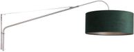 Steinhauer Elegant Classy 8130ST Wandlamp Staalkleurig Groen Velours Kap