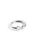 SINGULARU - Gepersonaliseerde Letter Spark Zilveren Ring