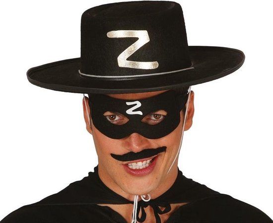 Fiestas Guirca Hoed Bandiet Zwart Vilt - Unisex - 38 x 35,5 x 8 cm