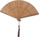 Merkloos / Sans marque Bamboe handwaaier Vintage Fan Houten Hand Fan Bruiloft Bridal Party gevallen (bruin)