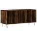 vidaXL - Platenkast - 100x38x48 cm - bewerkt hout - gerookt eikenkleurig