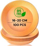 edihome, airfryer bakpapier, 100 stuks, 16-20 cm, BPA-vrij
