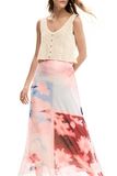 DESIGUAL robe longue femme rose