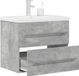 Maison Exclusive - Ensemble de meubles de salle de bain 2 pièces, gris béton, matériau dérivé du bois