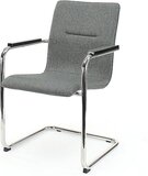 Workliving Vergaderstoel X6 - Comfort - Middengrijs - Met armleuning