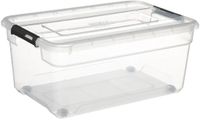 5Five Opbergkist met deksel - Solutions Box - 40 liter - 58x39x26 cm - kunststof - transparant