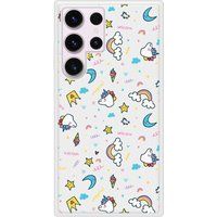 Unicorn Rainbow Beschermende siliconen case compatibel met Galaxy S23 Ultra