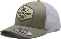 Surf Monkey Trucker Cap 6 Panel One Size Snapback Wit