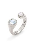 Haze & Glory Ring Aquamarijn Maansteen 925 Sterling Zilver